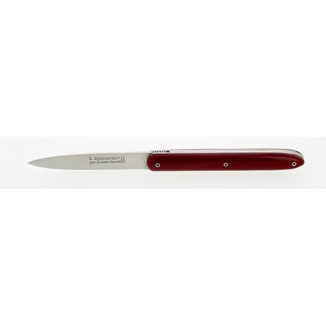 Couteau L'épicurien Robert David acrylique rouge