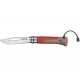 Couteau Opinel Outdoor n° 8 VRI manche Terre Rouge