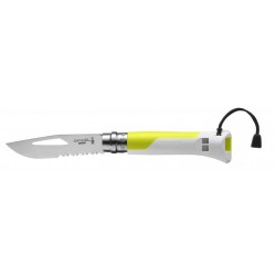 Couteau Opinel Outdoor n° 8 VRI jaune fluo