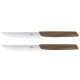 2 couteaux steak/table Victorinox Swiss Modern noyer lame à dents 12cm