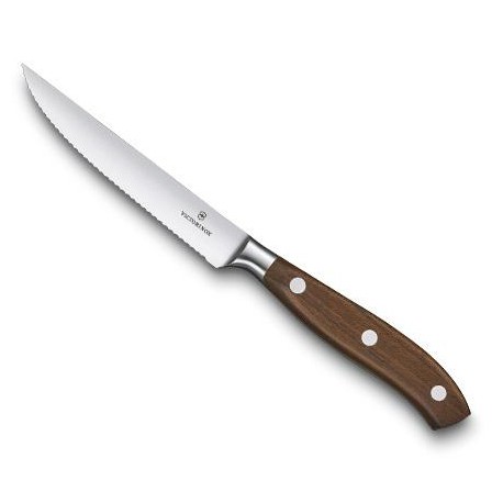 Couteau steak Victorinox Grand Maître lame crantée 12cm érable