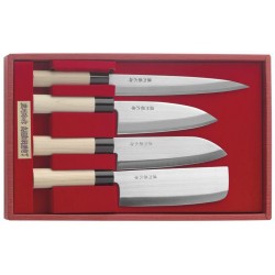 Coffret 4 couteaux Japonais - Sashimi/Kodeba/Santoku et Nakiri