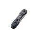 Couteau Civivi Button Lock Elementum fibre de carbone noir/bleu damas