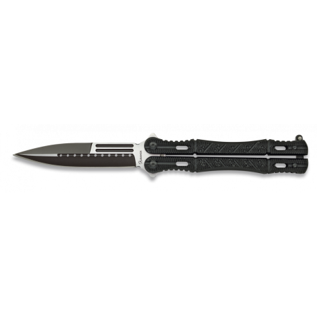 Couteau Papillon Albainox noir Lame 10
