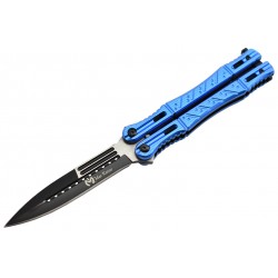 Couteau papillon Max Knives P45 3Cr13 aluminium anodisé bleu