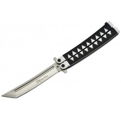 Couteau papillon Max Knives P46S 3Cr13 aluminium blanc/noir