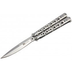 Couteau papillon Max Knives P53S 3Cr13 acier silver