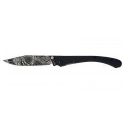 Couteau C63 Fleurs Summer Lug G10 noir black titanium