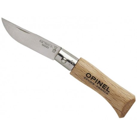 Couteau Opinel N° 2 lame acier inoxydable - manche hêtre