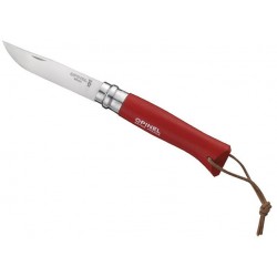 Couteau Opinel n° 8 VRI rouge avec lacet