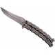 Couteau papillon Third Chaine 13.5cm inox stonewashed