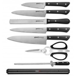 Set de 5 couteaux Harakiri Samura + ciseaux et aiguiseur