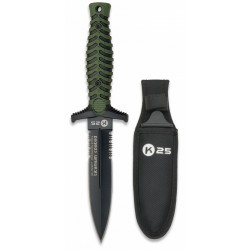 Couteau de botte K25 32207 revêtement titane vert/noir