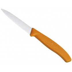 Couteau d’office Swiss Classic Victorinox 8cm denté orange