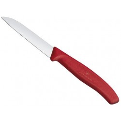 Couteau d'office Swiss Classic Victorinox 8cm lisse pointe rabattue rouge