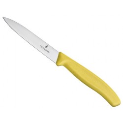 Couteau d'office Victorinox Swiss Classic 10cm lisse pointe milieu jaune