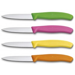 Boîte 20 couteaux office Victorinox Swiss Classic 8cm lisse flashy assortis