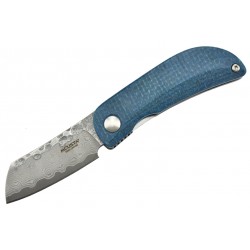 Couteau Mcusta MC-212D damas micarta bleu/noir