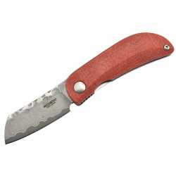 Couteau Mcusta MC-213D damas micarta rouge/bleu