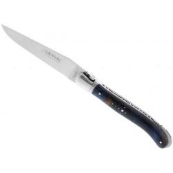 Couteau Laguiole Gilles Nature loupe de peuplier bleue 12cm inox