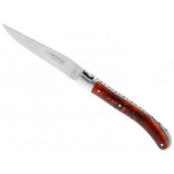 Couteau Laguiole Gilles Pocket loupe de peuplier rouge 10cm inox