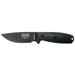 Couteau de survie ESEE-3 G10 noir lame noire