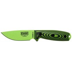 Couteau de survie ESEE-3 G10 vert/noir lame Venom Green