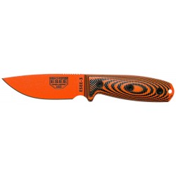 Couteau de survie ESEE-3 G10 orange/noir lame orange