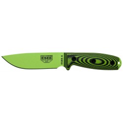 Couteau de survie ESEE-4 G10 vert/noir lame venom green