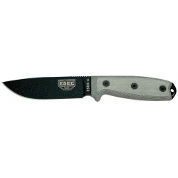 Couteau de survie ESEE-4 micarta gris lame noire