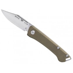 Couteau Buck Saunter Clip point micarta vert 0250GRS1