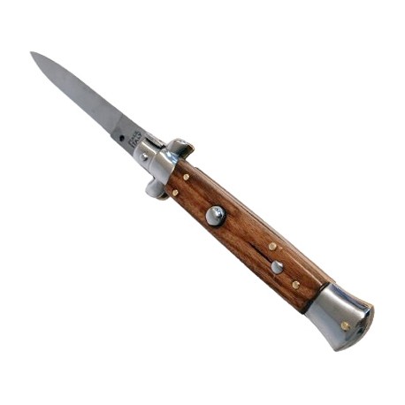 Couteau automatique manche bois de santos 12 cm - 3123