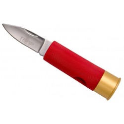 Couteau cartouche Third rouge 6,5cm inox