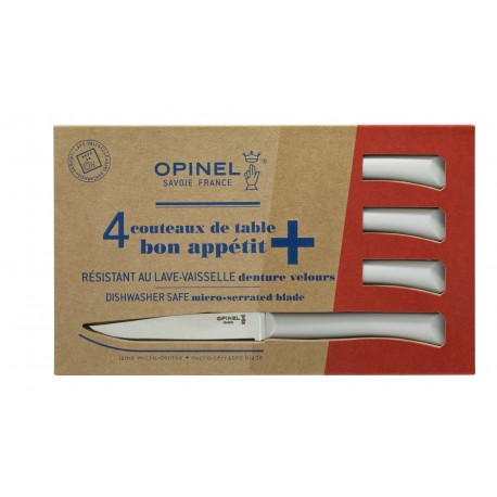 Coffret de 4 couteaux de table Opinel Bon Appétit+ nuage