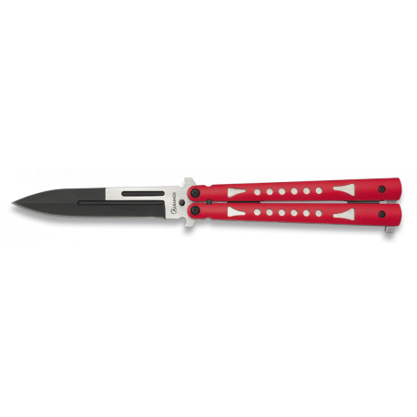 Couteau papillon Albainox 36236 manche rouge