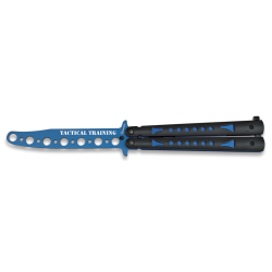 Couteau papillon Albainox Tactical Training bleu