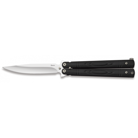 Couteau papillon Albainox 02152 manche noir acier