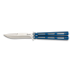 Couteau papillon Albainox 02143 manche aluminium bleu ajouré