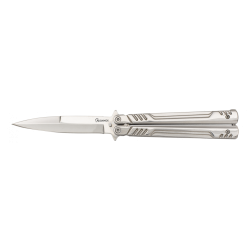 Couteau papillon Albainox 02144 manche aluminium à motifs