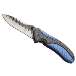 Couteau Herbertz ABS noir/alu bleu 11,5cm inox