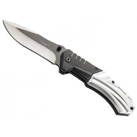 Couteau Herbertz ABS noir/alu gris 12cm inox