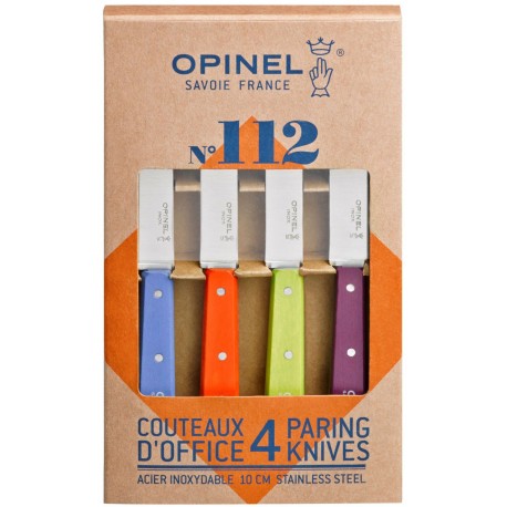 Coffret 4 couteaux Opinel inox manche coloris acidulés