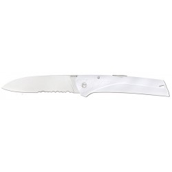Couteau Florinox Kiana Origine blanc lame semi-crantée