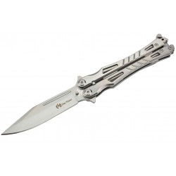 Couteau papillon Max Knives P35S en acier finition silver