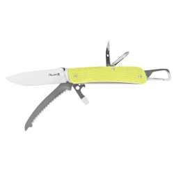 Couteau multifonction de secours Ruike LD43 jaune/vert