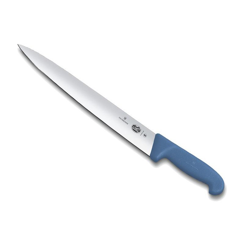 Couteau tranchelard Victorinox lame 30cm manche fibrox bleu