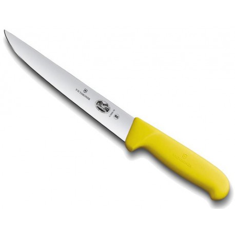 Couteau à saigner Victorinox lame dos droit fibrox jaune