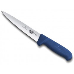 Couteau à saigner/désosser Victorinox lame pointe milieu fibrox bleu