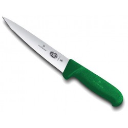 Couteau à saigner/désosser Victorinox lame pointe milieu fibrox vert