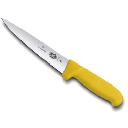 Couteau à saigner/désosser Victorinox lame pointe milieu fibrox jaune